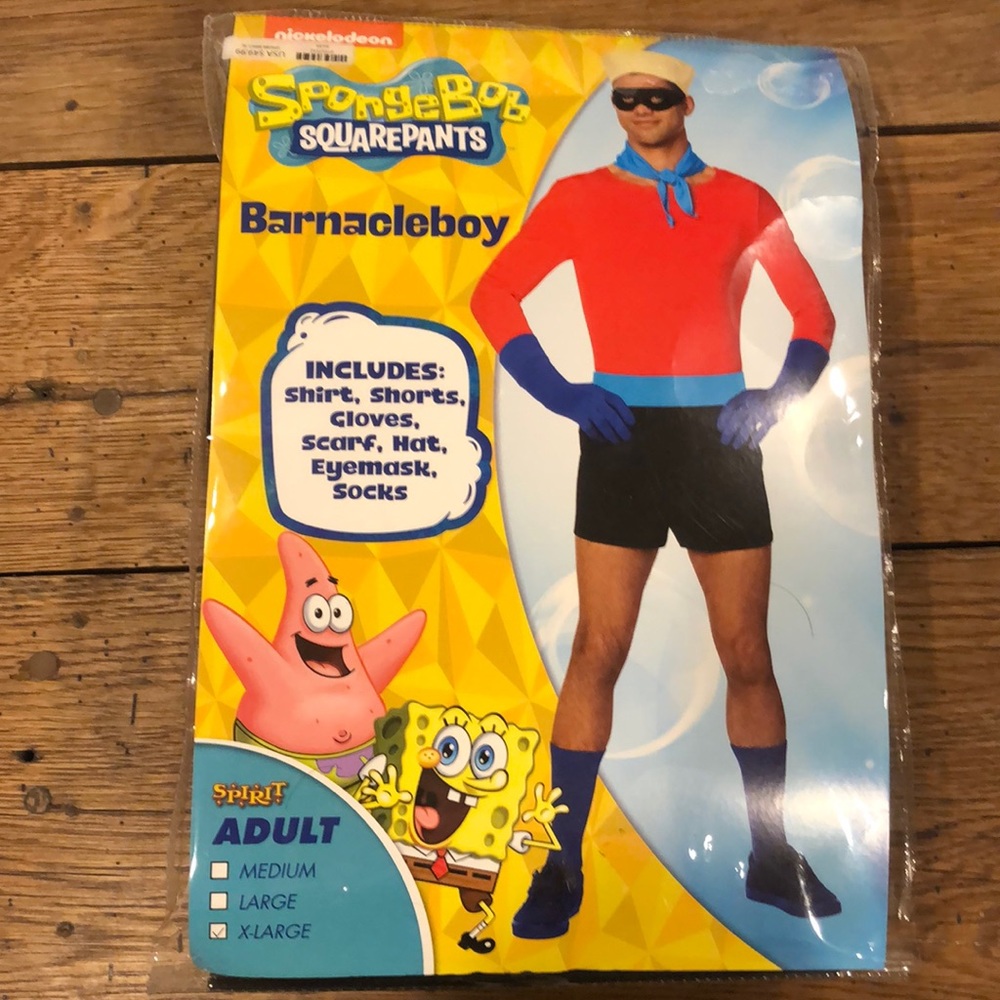Xl SpongeBob SquarePants Barnacle boy costume